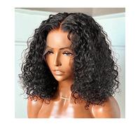 Perruque De Cheveux Humains Ondulés Courts Bob 13 X 1 4 X 1 T Avec Partie En Dentelle Brésilienne 20,3 À 35,6 Cm Avec Partie En Dentelle Transparente, Perruques Grises Pré-Épilées Pour Femme (10 Pouc