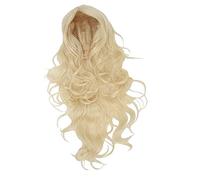 Perruque de cheveux longs bouclés femmes synthétique grande vague réglable perruque résistante à la chaleur pour Cosplay Halloween usage quotidien soie blonde haute température