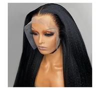 Perruque De Cheveux Pour Femmes, Ligne De Cheveux Naturelle, Crépue, Droite, Longue, Afro, Perruque Grise Pour Femmes (Onecolor 22 Pouces)