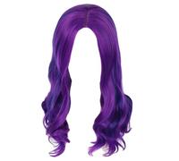 Perruque de cheveux violets, perruque violette mixte bleu long bouclé pour les enfants filles piron de poils violets drôles halloween cosplay propul perruques pour femmes accessoires de chant de fête