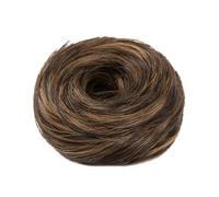 Perruque de chignon Messy Bun - Cheveux raides élastiques - Chignon donut synthétique pour femme (4BH27)