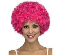 Perruque De Clown Bouclée Rose Multicolore