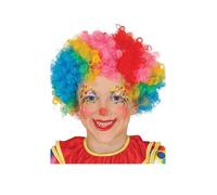 FIESTAS GUIRCA | Perruque Clown Enfant Multicolore (Taille Unique) - Accessoire de Costume pour Fêtes Arc-eniel et Carnaval - Idéal pour Enfants et Adultes à Halloween et Célébrations - Multicolore
