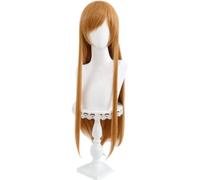 Perruque De Cosplay Anime Asuna Yuuki Perruques Tressées Longues Et Droites Orange Pour La Fête Costumée D'halloween, Émission D'anime, Événement De Cosplay