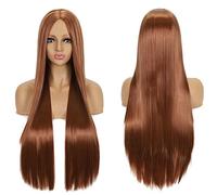 Perruque de cosplay anime avec franges 80 cm de long - Cheveux droits - Costume quotidien - Couleur : K050-18
