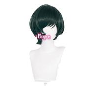 Perruque de cosplay Anime Mai Zenin Cosplay Jujutsu Kaisen Cosplay 30 cm Courte Noël Vert foncé Perruque Cosplay Anime Perruques synthétiques résistantes à la chaleur