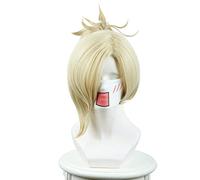 Perruque de cosplay Anime Mercy pour Overwatch, perruque jaune, perruque d'Halloween, pour fête costumée, spectacle d'anime, événement cosplay, concerts, perruque quotidienne (couleur : style A