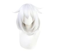 Perruque De Cosplay Anime Paimon, Perruques De Cheveux Courts Gris Argenté Pour Femmes Pour Accessoires De Fête Costumée D'halloween