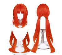 Perruque de cosplay anime, perruque Genshin Impact, avec deux bonnets de perruque, pour Halloween, fête, etc. (Nilou Cosplay)