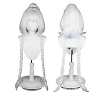 Perruque de cosplay anime, perruque Genshin Impact, avec deux bonnets de perruque, pour Halloween, fête, etc. (Mualani Cosplay)