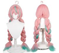 Perruque de cosplay anime, perruque Genshin Impact, avec deux bonnets de perruque, pour Halloween, fête, etc. (Varesa Cosplay)