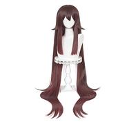 Perruque de cosplay anime, perruque Genshin Impact, avec deux bonnets de perruque, pour Halloween, fête, etc. (Hutao Cosplay)