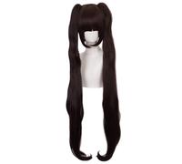 Perruque De Cosplay Anime Pour Perruques Synthétiques Longues Résistantes À La Chaleur Chocola Vanille Pour Jeu De Rôle De Fête De Costume D'halloween (Black)