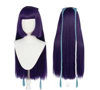 Perruque De Cosplay Anime Yun Jin, Perruques De Cheveux Longs Violets Pour Femmes Pour Accessoires De Fête Costumée D'halloween