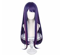 Perruque de cosplay animée pour Oshi No Ko Hoshino Ai Cosplay Perruque violette à cheveux longs avec frange pour filles et femmes + bonnet de perruque gratuit