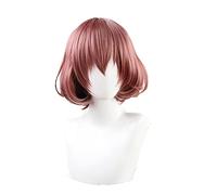 Perruque de cosplay avec cheveux courts résistants à la chaleur pour filles - Marron