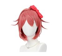Perruque de cosplay d'anime Doki Doki Literature Club, perruques synthétiques pour fête de cosplay d'Halloween