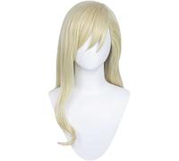 Perruque de cosplay d'anime Edens Zero Rebecca Bluegarden - Couleur lin - Longue ondulée - Avec bonnet gratuit - Pour Noël, carnaval, Halloween, cosplay (couleur : style 2)