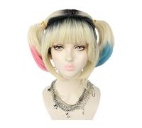 Perruque de cosplay d'anime Harley Quinn pour Halloween, fête, carnaval, vie nocturne, concerts, mariages