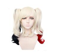 Perruque de cosplay d'anime Harley Quinn pour Halloween, fête, carnaval, vie nocturne, concerts, mariages