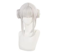 Perruque de cosplay d'anime pour Arashi Chisato, perruque courte argentée et blanche, cheveux synthétiques, costume d'Halloween, pour Noël, carnaval