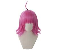 Perruque de cosplay d'anime pour cosplay Tennouji Rina - Cheveux synthétiques courts et roses rouges - Pour Halloween, Noël, carnaval