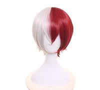 Perruque de cosplay d'anime pour My Hero Academia - Synthétique - Avec bonnet libre - Todoroki Shouto