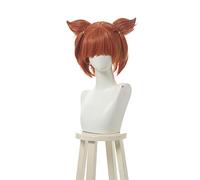 Perruque de cosplay d'anime Stephen King It - Perruque d'Halloween - Pour femme - Cheveux synthétiques résistants à la chaleur - Pour cosplay féminin - Courtes - Orange