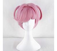 Perruque de cosplay Game DDLC Doki Doki Literature Club Natsuki rose perruque courte Costume de Cosplay femme cheveux synthétiques résistants à la chaleur perruque de fête + bonnet de perruque rose