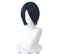 Perruque de cosplay Kaguya-Sama - L'amour est la guerre Yuu Ishigami - Perruque de cosplay courte bleue droite - Cheveux synthétiques résistants à la chaleur