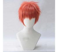 Perruque de cosplay manga Fate Grand Order Shirou Emiya, orange, courte, avec bonnet gratuit, pour Noël, carnaval, Halloween, cosplay, taille unique, comme sur l'image