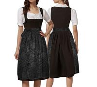 Perruque de cosplay médiévale allemande Oktoberfest pour femme, demi-tablier, avec lacets, costume traditionnel de cosplay, costume pour fête Wkdforever, capitaine, mode cosplay, veste à capuche