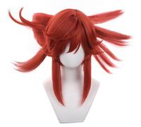 Perruque de cosplay, pour anime GCAKT Rudo, jeu de rôle - Perruque blonde avec dégradé de couleur et racines noires - Cheveux synthétiques pour fête costumée d'Halloween - Avec bonnet de perruque