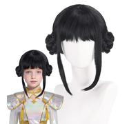 Perruque de cosplay pour costume d'anime, perruque tressée violette pour femmes et hommes, accessoire de cosplay d'Halloween pour chanteur pop (Violet foncé)