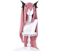 Perruque de cosplay, Seraph of The End Krul Tepes, 90 cm de long, rose, avec bonnet de perruque gratuit, costume d'Halloween, pour fête de carnaval, taille unique, comme montré