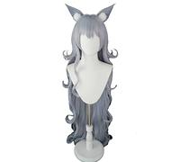Perruque de cosplay Shinano - Pour Azur Lane, gris et bleu - Perruque longue - Costume d'Halloween - Pour fête costumée, spectacle d'anime, événement cosplay, concerts, perruque quotidienne, taille