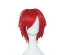 Perruque de Cosplay synthétique bleue for hommes, 1 pièce, perruques superposées courtes et lisses for jeunes gens
