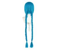 Perruque de cosplay synthétique bleue très longue et lisse, 1 pièce, Costume for femmes