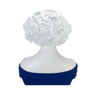 Perruque de Cosplay synthétique courte blanche, 1 pièce, Style noble, bouclée, Design for déguisement des femmes