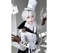 Perruque de costume kmn2 Anime Bungo Stray Dogs Cosplay, uniforme et cape de Nikolai Gogol pour Halloween et Comic Con costume
