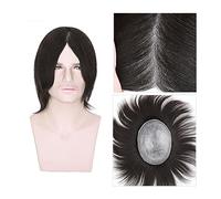 Perruque de Couverture de Calvitie Pour Hommes 8 pouces Unités de système de cheveux raides 0,08 mm PU Peau mince Prothèse de cheveux for hommes Postiches 110% Densité 8 × 10 "Cheveux humains indiens