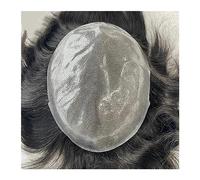 Perruque de couverture de calvitie pour hommes Toupet for hommes Noeud Invisible 0.12-0.14mm Peau PU Toupet for cheveux for hommes Prothèse de cheveux for hommes durable 6 "Unité de système de cheveux