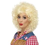 Perruque De Cowgirl Rodeo Pour Femmes Adultes Blonde Années 80 Costume Fantaisie