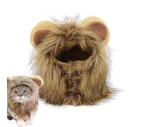 Perruque de crinière de lion pour animaux de compagnie | Poils de crinière de lion fantaisie pour chats - Transformez votre chat en un lion courageux avec cette perruque de cosplay amusante pour anima