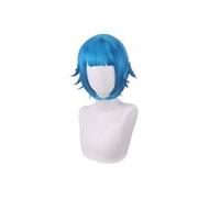 Perruque De Déguisement Cosplay LOL Jinx FONGWAN Cheveux Courts Bleu-35cm Bleu