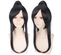 Perruque de déguisement pour Halloween, Noël, fête costumée, garçon, kanda yu, perruque Ashura noire queue de cheval Anime Cos