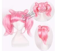 Perruque de déguisement pour Halloween, Noël, fête costumée, marin, lune, petit lapin, Chibi USA rose, cosplay Anime perruque 034