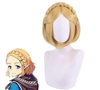 Perruque de déguisement pour Halloween, Noël, fête costumée, Zelda The Legend of Zelda, Breath Of The Wild Sequel cheveux courts Princesse