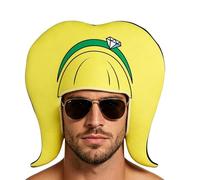 Perruque De Dessin Animé En Mousse Moelleuse Jaune | | Démarquez-vous À Chaque Fête Et Faites Rire Instantanément Tout Le Monde - Chapeau En Mousse Jaune Moelleux, Accessoire De Fête Pour Halloween, C