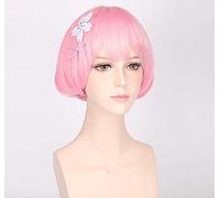 Perruque de filles d'anime Re: Zero Commencer la vie dans un autre monde Perruque de cosplay Ram & Rem Costume de cosplay Jouer aux perruques de soeur avec des épingles à cheveux